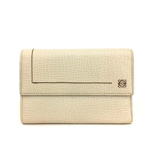 Loewe Handbags - Authentic LOEWE Anagram Leather Trifold Wallet GUC